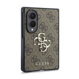 Husa telefon pentru Samsung Galaxy Z Fold 8, GUESS PU 4G Metal Logo, Maro