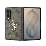 Husa telefon pentru Samsung Galaxy Z Fold 8, GUESS PU 4G Metal Logo, Maro