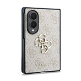 Husa telefon pentru Samsung Galaxy Z Fold 8, GUESS PU 4G Metal Logo, Roz