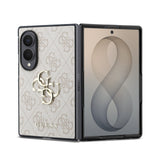 Husa telefon pentru Samsung Galaxy Z Fold 8, GUESS PU 4G Metal Logo, Roz