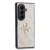 Husa telefon Guess pentru Samsung Galaxy Z Fold 8 Ultra, PU 4G Metal Logo, Roz