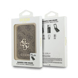 Husa tip carte compatibila cu iPhone 13, iPhone 13 Pro, MagSafe/Magnetic, piele, Maro