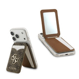 Husa tip carte compatibila cu iPhone 13, iPhone 13 Pro, MagSafe/Magnetic, piele, Maro