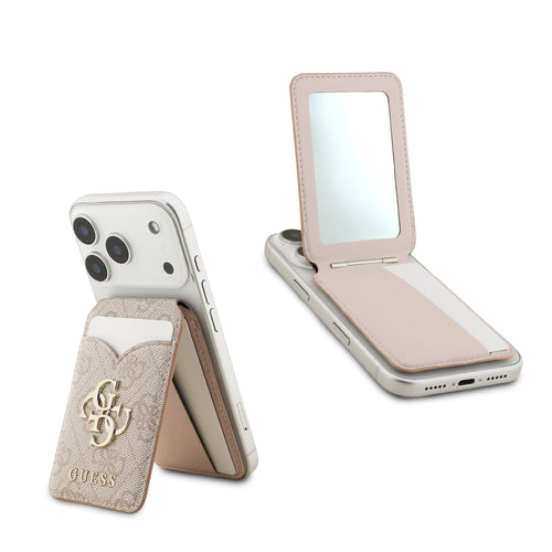 Husa tip carte compatibila cu iPhone 13, iPhone 13 Pro, MagSafe/Magnetic, piele, Roz