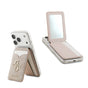 Husa tip carte compatibila cu iPhone 13, iPhone 13 Pro, MagSafe/Magnetic, piele, Roz