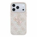 Husa spate Guess pentru Apple iPhone 18 Pro Max, PU 4G Resin Metal Logo, Roz