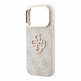 Husa spate Guess pentru Apple iPhone 18 Pro Max, PU 4G Resin Metal Logo, Roz