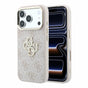 Husa spate Guess pentru Apple iPhone 18 Pro Max / 17 Pro Max, PU 4G Strass Metal Logo, Roz