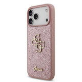 Husa telefon GUESS pentru Apple iPhone 18 Pro Max, PU Fixed Glitter 4G Metal Logo, Roz