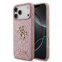 Husa telefon GUESS pentru Apple iPhone 18 Pro Max, PU Fixed Glitter 4G Metal Logo, Roz
