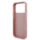 Husa spate GUESS pentru Apple iPhone 18 Pro, PU Fixed Glitter 4G Metal Logo, Roz