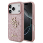 Husa spate GUESS pentru Apple iPhone 18 Pro, PU Fixed Glitter 4G Metal Logo, Roz