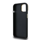Husa spate GUESS pentru Apple iPhone 15, PU Grained 4G Logo Stand Camera Frame, Neagra