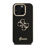 Husa cu inel Guess compatibila cu iPhone 15 Pro, TPU, Negru