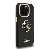 Husa cu inel Guess compatibila cu iPhone 15 Pro, TPU, Negru