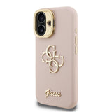 Husa cu inel Guess compatibila cu iPhone 16, TPU, Roz