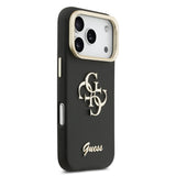 Husa cu inel Guess compatibila cu iPhone 17 Pro, TPU, Negru
