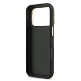 Husa cu inel Guess compatibila cu iPhone 17 Pro Max, TPU, eco-piele, Negru