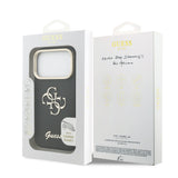 Husa cu inel Guess compatibila cu iPhone 17 Pro, TPU, Negru