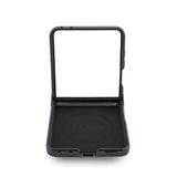 Husa telefon GUESS pentru Samsung Galaxy Z Flip 8, Piele PU, Inchidere magnetica, Neagra