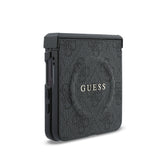 Husa telefon GUESS pentru Samsung Galaxy Z Flip 8, Piele PU, Inchidere magnetica, Neagra