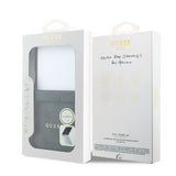 Husa telefon GUESS pentru Samsung Galaxy Z Flip 8, Piele PU, Inchidere magnetica, Neagra