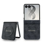 Husa telefon GUESS pentru Samsung Galaxy Z Flip 8, Piele PU, Inchidere magnetica, Neagra
