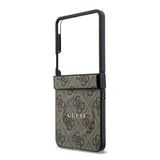 Husa telefon GUESS pentru Samsung Galaxy Z Flip 8, Piele PU, Inchidere magnetica, Maro