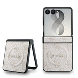 Husa telefon GUESS pentru Samsung Galaxy Z Flip 8, PU Leather 4G Magnetic, Roz