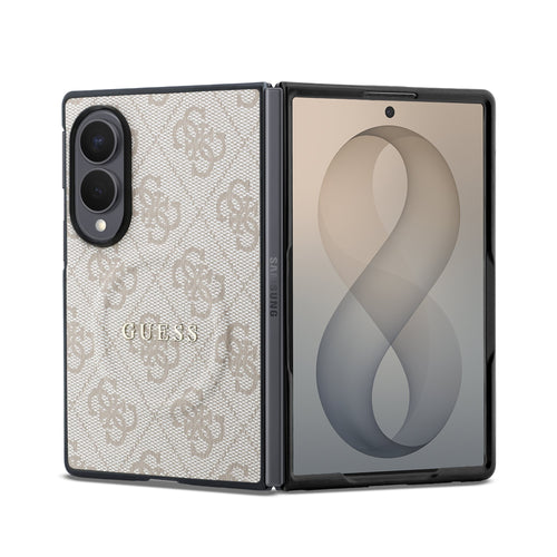 Husa telefon Guess pentru Samsung Galaxy Z Fold 8, Piele PU, Inchidere magnetica 4G, Roz