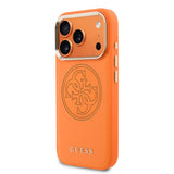 Husa spate GUESS pentru Apple iPhone 17 Pro, PU Perforated 4G Logo MagSafe, Portocalie