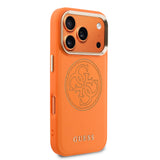 Husa telefon pentru Apple iPhone 17 Pro Max, GUESS PU Perforated 4G Logo MagSafe, Portocalie