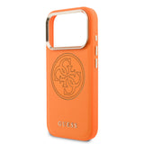 Husa telefon pentru Apple iPhone 17 Pro Max, GUESS PU Perforated 4G Logo MagSafe, Portocalie