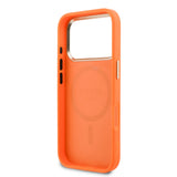 Husa telefon pentru Apple iPhone 17 Pro Max, GUESS PU Perforated 4G Logo MagSafe, Portocalie