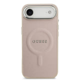 Husa Guess compatibila cu iPhone 17 Air, MagSafe/Magnetic, piele, Roz