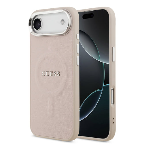 Husa Guess compatibila cu iPhone 17 Air, MagSafe/Magnetic, piele, Roz