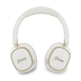 Casti Bluetooth GUESS GUBHV28HGCSME, Rectangle Metal Script Logo, Albe