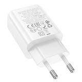 Incarcator Hoco N61 Gentle GaN 20W, USB-A + USB-C, Alb
