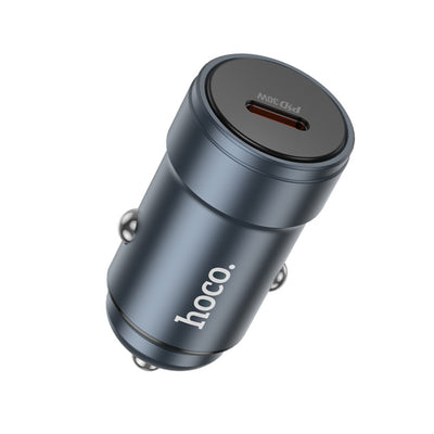 Incarcator auto Hoco Z57 30W USB-C, Gri metalizat