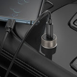 Incarcator auto Hoco Z57 30W USB-C, Gri metalizat