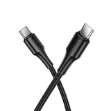 Cablu de date HOCO X120 Beneficio Type-C la Type-C, 1 m, 60W, Negru