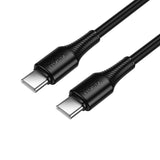 Cablu de date HOCO X120 Beneficio Type-C la Type-C, 1 m, 60W, Negru