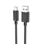 Cablu de date HOCO X88 Gratified USB-A la Type-C, 1m, 3A, Negru