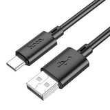 Cablu de date HOCO X88 Gratified USB-A la Type-C, 1m, 3A, Negru