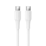 Cablu de date HOCO X120 Beneficio Type-C la Type-C, 1m, 60W, Alb