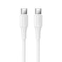 Cablu de date HOCO X120 Beneficio Type-C la Type-C, 1m, 60W, Alb