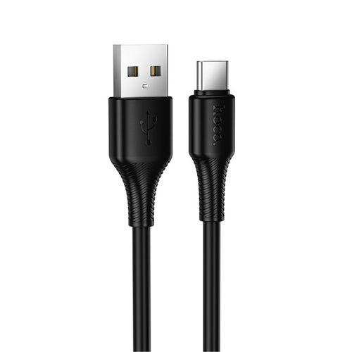 Cablu de date USB-A la Type-C Hoco X120 Beneficio, 1m, 27W, Negru