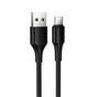 Cablu de date USB-A la Type-C Hoco X120 Beneficio, 1m, 27W, Negru
