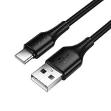 Cablu de date USB-A la Type-C Hoco X120 Beneficio, 1m, 27W, Negru