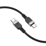 Cablu de date HOCO X109 Type-C la Type-C, 60W, 2m, Negru